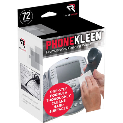 Read Right PhoneKleen Wipes - Telephone Cleaning - 72 - Electronics Supplies