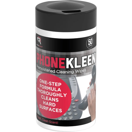 Read Right PhoneKleen Wipes: Telephone Cleaning Wipes - 50 Pre-moistened Sheets - Electronics Supplies