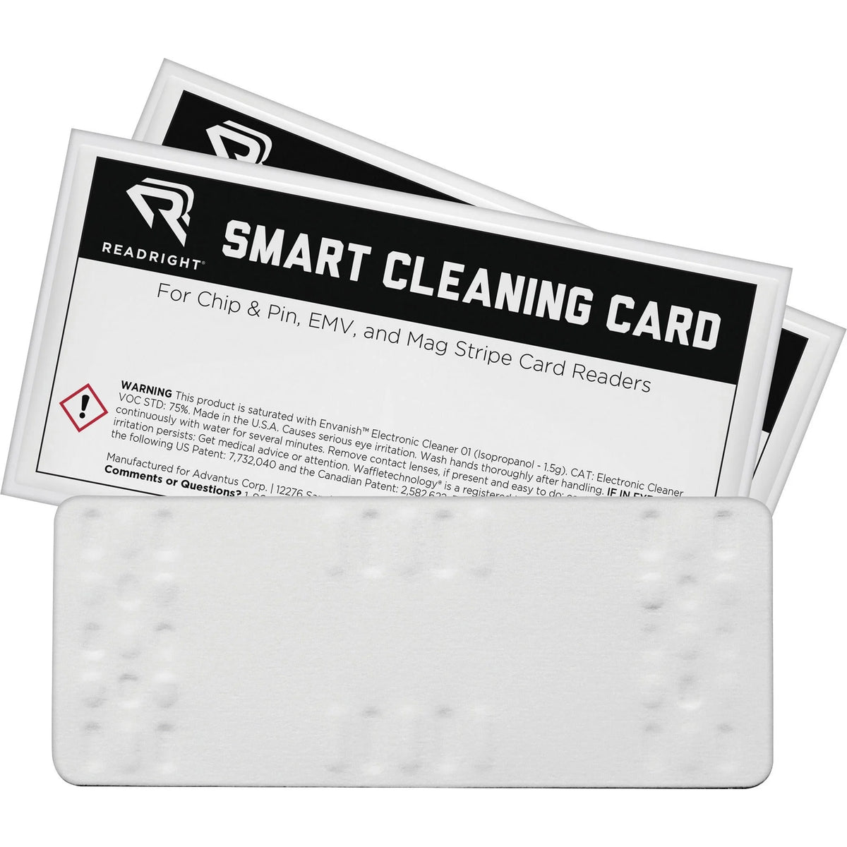 Read Right Smart Cleaning Card - Multipurpose White 10-Pack - Electronics Supplies