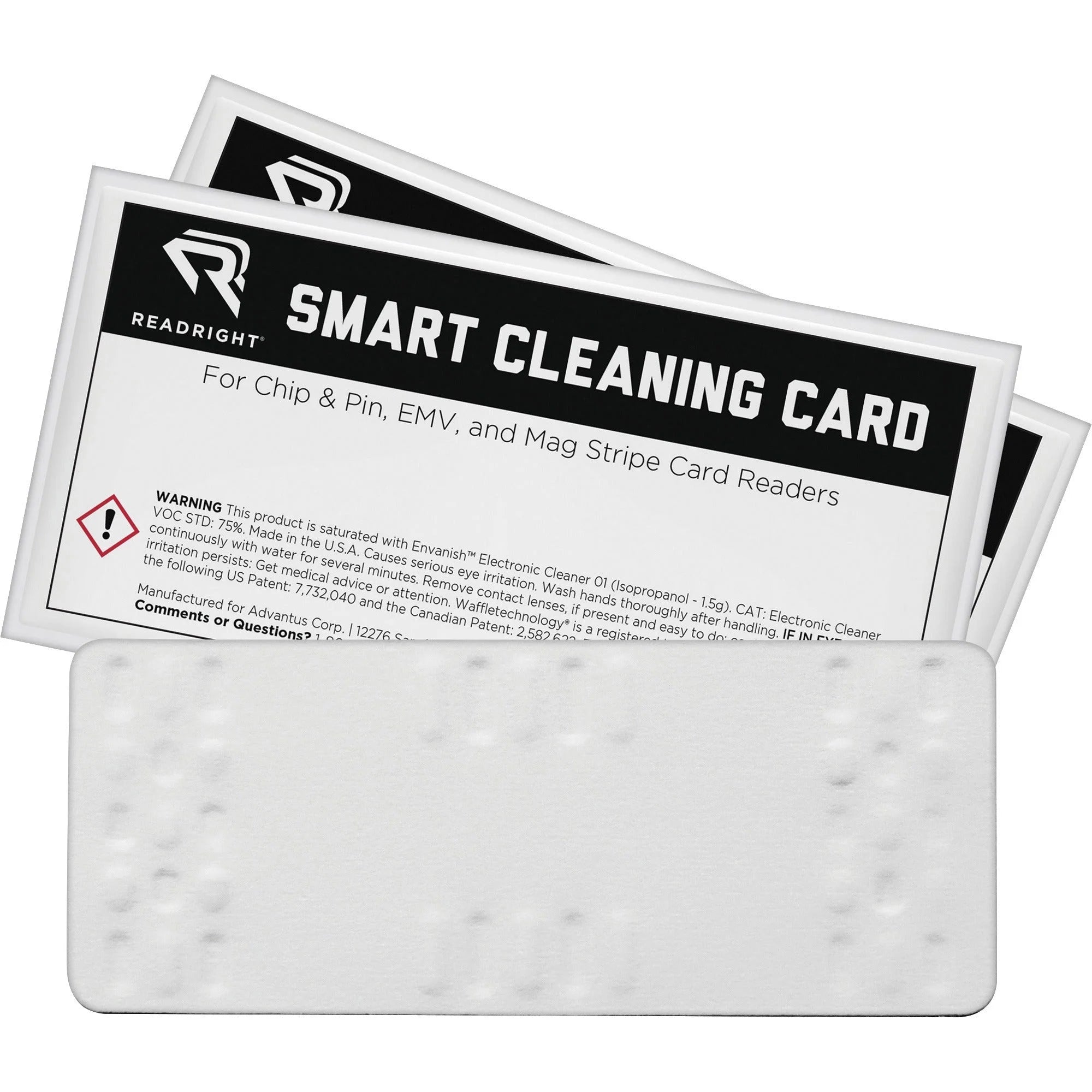 Read Right Smart Cleaning Card - Multipurpose White 10-Pack - Electronics Supplies