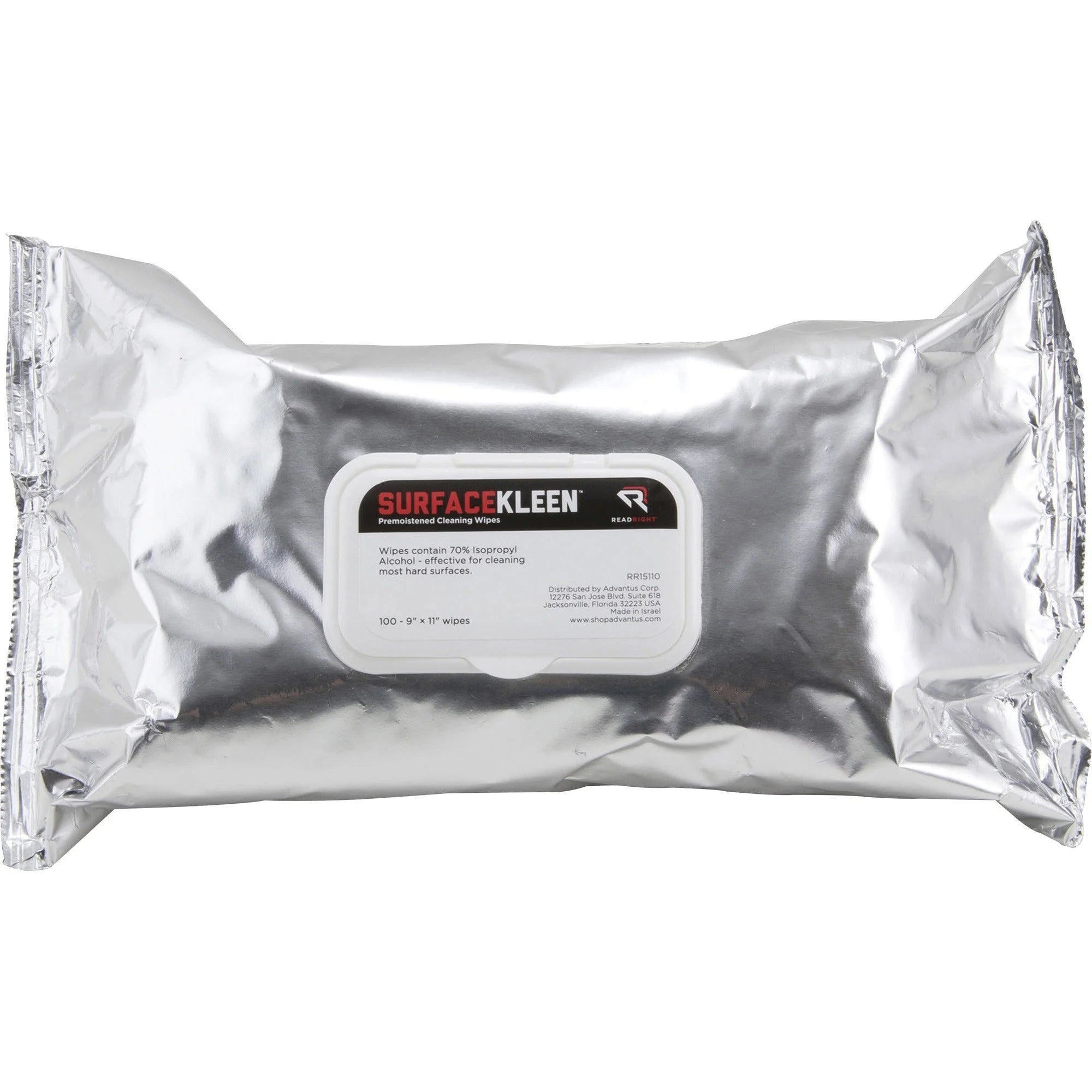Read Right Surface Kleen Cleaning Wipes - Pre-moistened Fast Acting - 100 Pack
