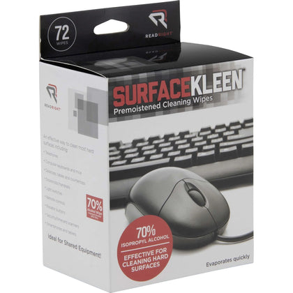 Read Right Surface Kleen Cleaning Wipes - Pre-moistened Fast Acting - 72