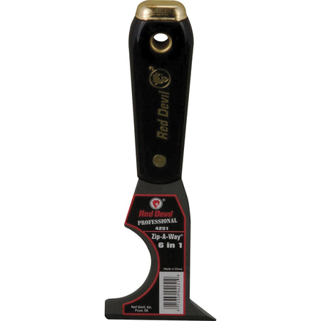 Red Devil Lye Zip-A-Way Painter’s 6-in-1 Tool - Solvent Resistant - Utility Knives & Cutters