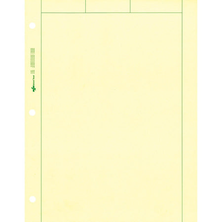Rediform Computation Pads - Letter - 100 Sheets - Stapled/Glued - 8 1/2’’ x 11’’ Sheet Size - Green Paper - Subject - 1