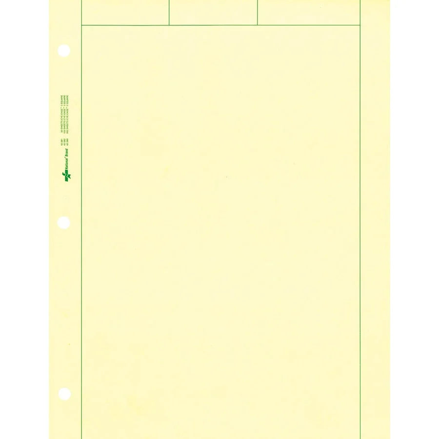 Rediform Computation Pads: 100 Sheets Letter Size Green Paper - Graph