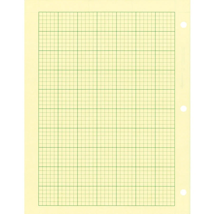 Rediform Computation Pads: 100 Sheets Letter Size Green Paper - Graph
