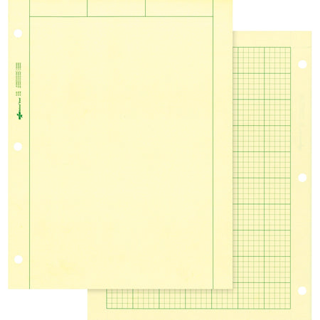 Rediform Computation Pads - Letter - 100 Sheets - Stapled/Glued - 8 1/2’’ x 11’’ Sheet Size - Green Paper - Subject - 1
