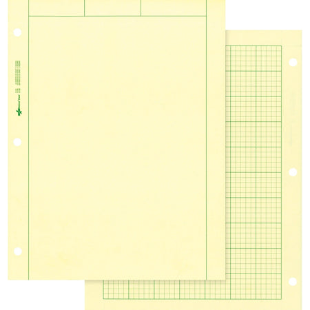 Rediform Computation Pads: 100 Sheets Letter Size Green Paper - Graph