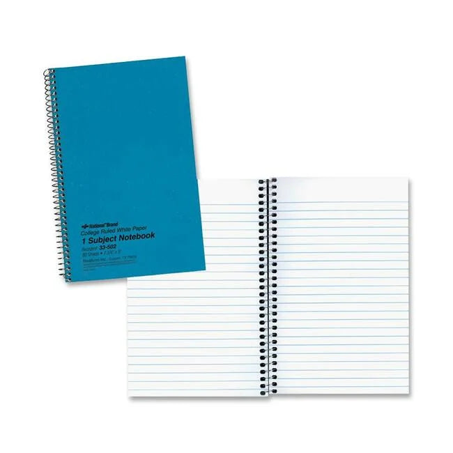 Rediform Kolor-Kraft 1-Subject Notebook - 80 Sheets - Coilock - Blue Cover - Notebooks