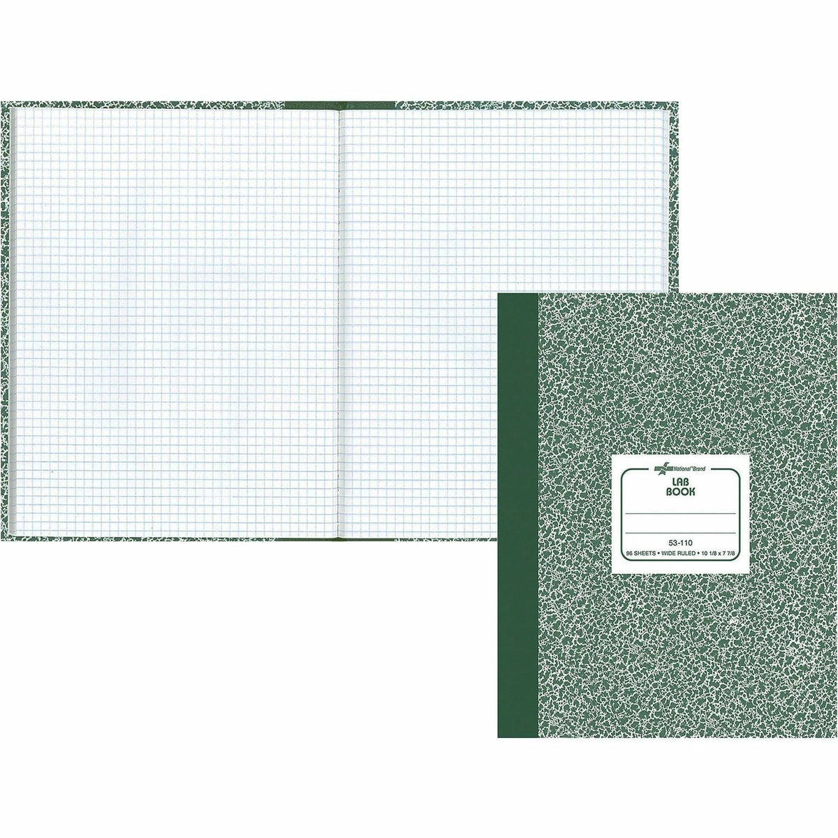 Rediform Lab Composition Notebook - 96 Sheets - Green Marble Cover - Notebooks