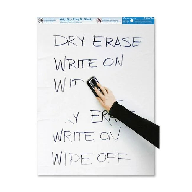 Rediform Write-On Cling Sheets 35 1 Each Plain 27’’ x 34’’ Sheet Size Glue White Paper Micro Perforated Self-adhesive