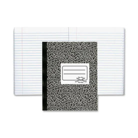 Rediform Xtreme White Notebook - College Ruled Sewn Black Marble Cover - Notebooks