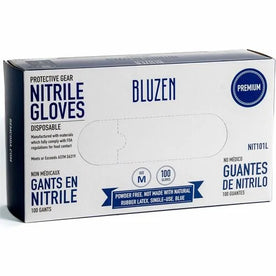 Remcoda Extra-Strength Nitrile Gloves - Chemical Protection - Medium Size - For Right/Left Hand - Blue - Durable