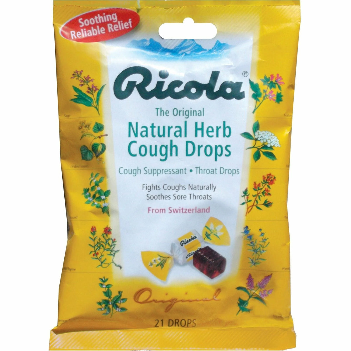 Ricola Original Herb Cough Drops - Soothing Relief for & Sore Throat - Medications