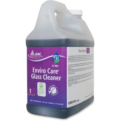 RMC Enviro Care Glass Cleaner Concentrate - 64.2 fl oz - Non-Streaking Alcohol-Free - 4/Carton - Cleaners