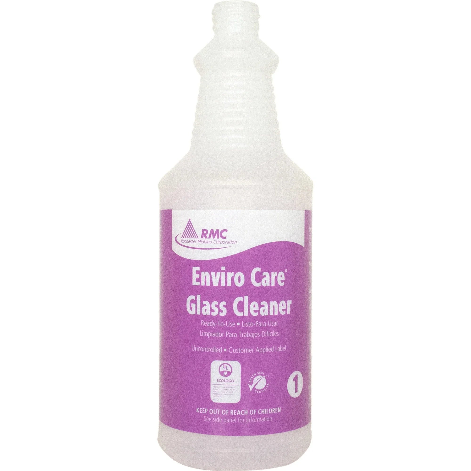 RMC Glass Cleaner Spray: Frosted Clear Plastic - 1 Bottle - Sprayer Dispensing & Accessories