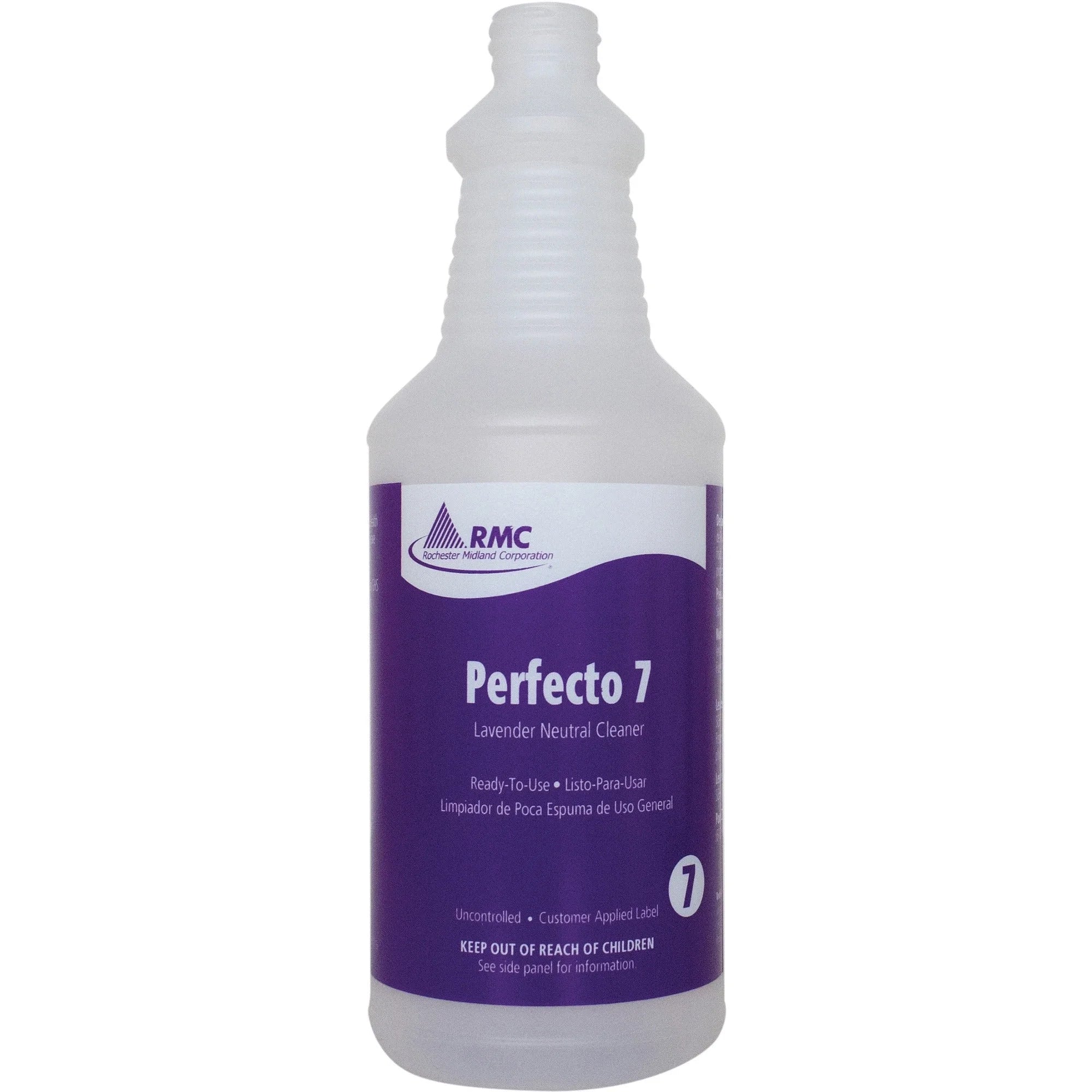 RMC Perfecto 7 Lavender Neutral Cleaner - Purple Bottle - Sprayer Dispensing & Accessories