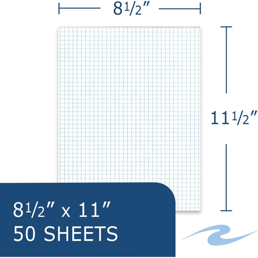 Roaring Spring 5x5 Graph Ruled Gummed Glue Top Legal Pads - Alternate-Image1