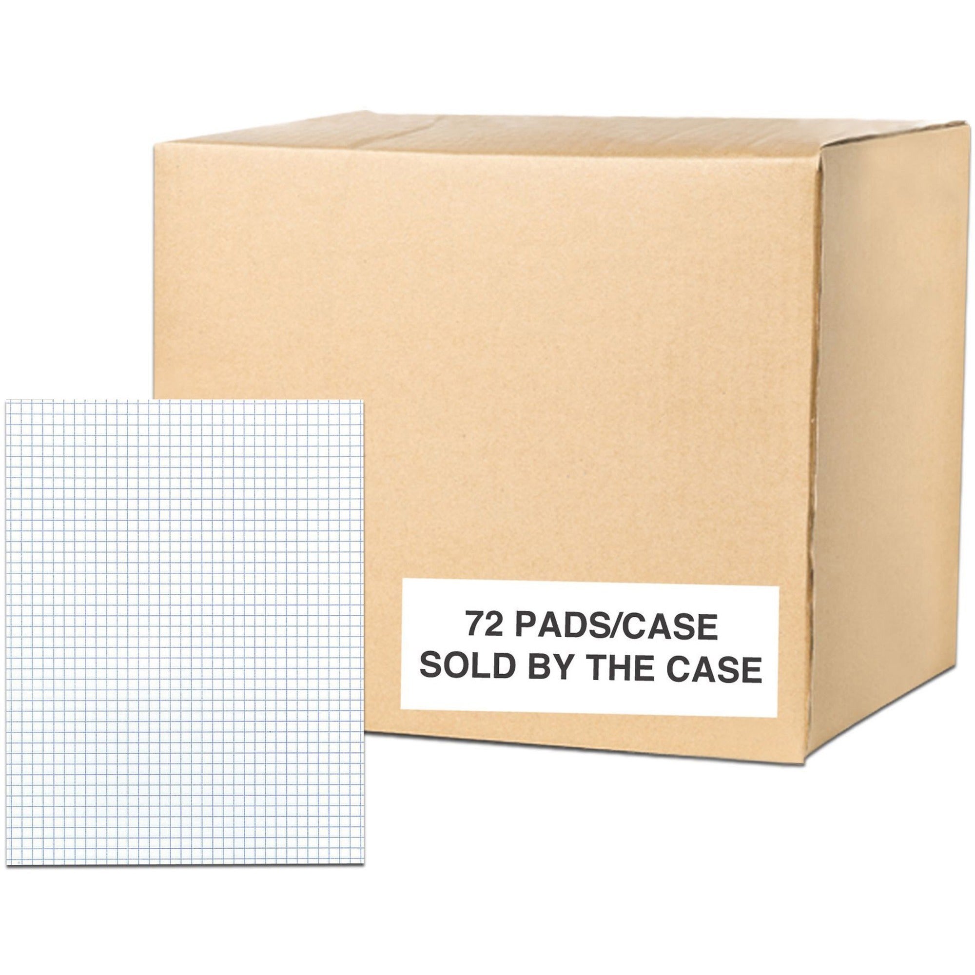 Roaring Spring 5x5 Graph Ruled Gummed Glue Top Legal Pads - 2000