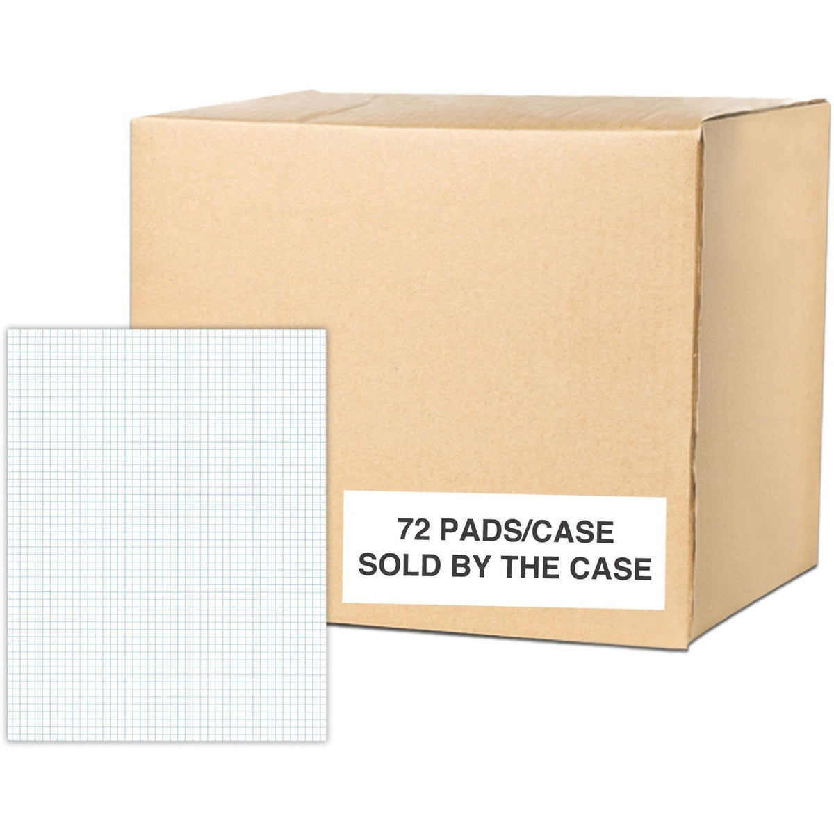 Roaring Spring 5x5 Graph Ruled Gummed Pad with Chipboard Back - 2000