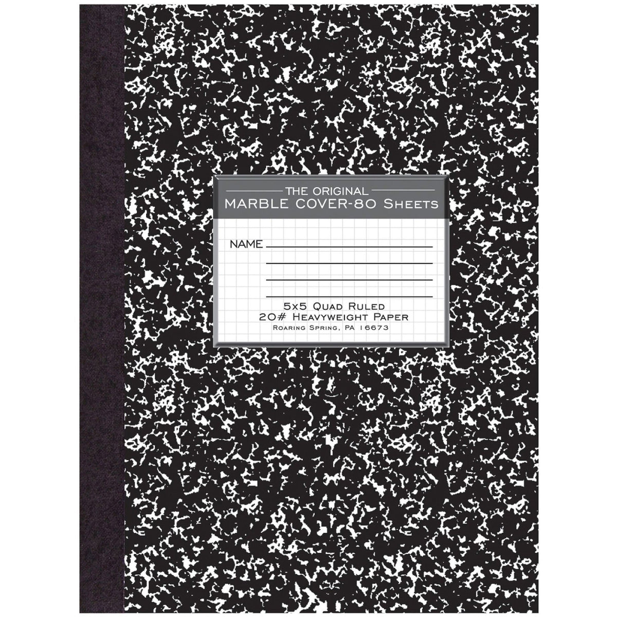 Roaring Spring Black Marble Composition Book - 2000