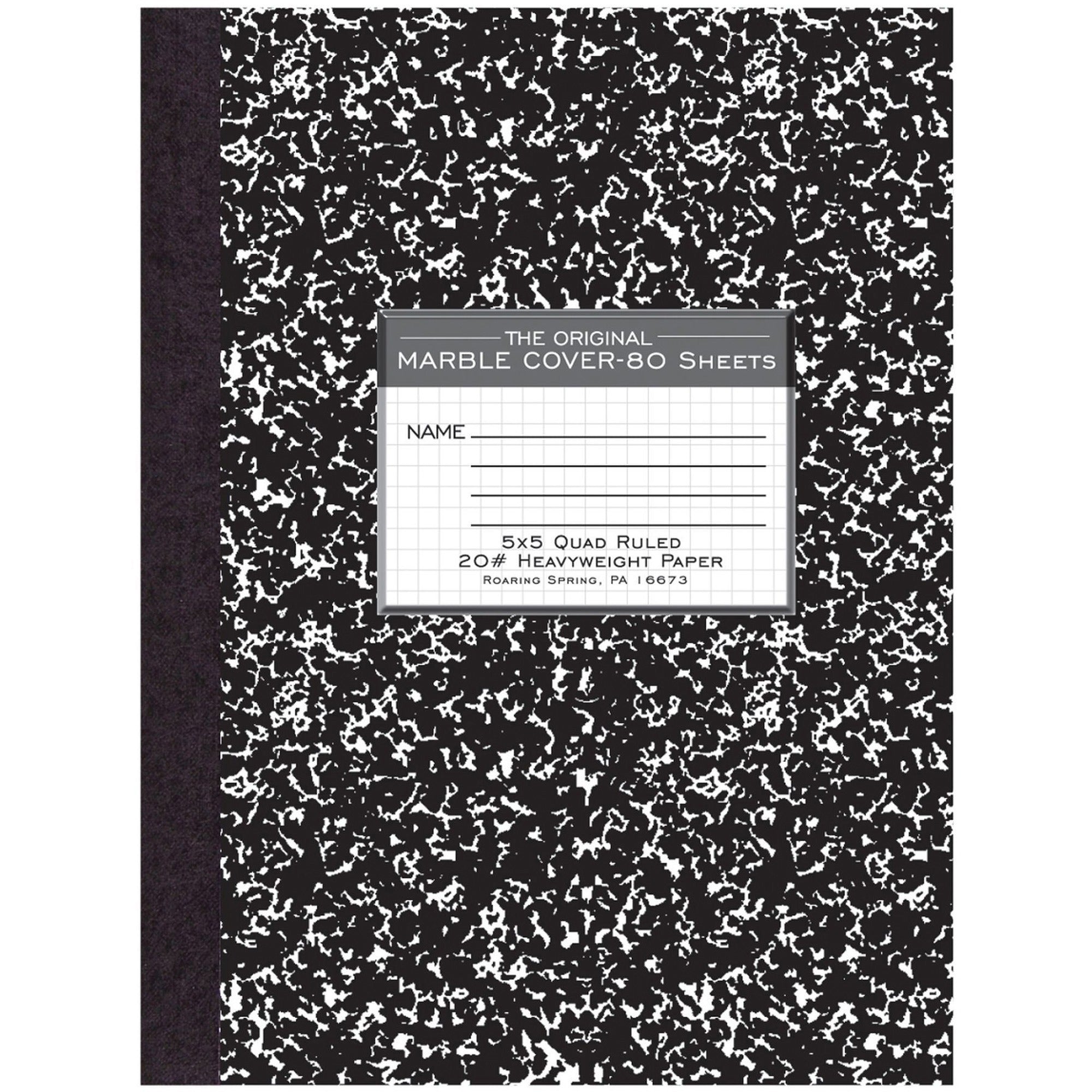 Roaring Spring Black Marble Composition Book - 2000