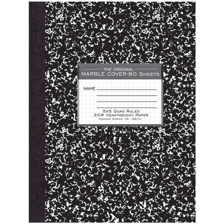 Roaring Spring Black Marble Composition Book - 2000