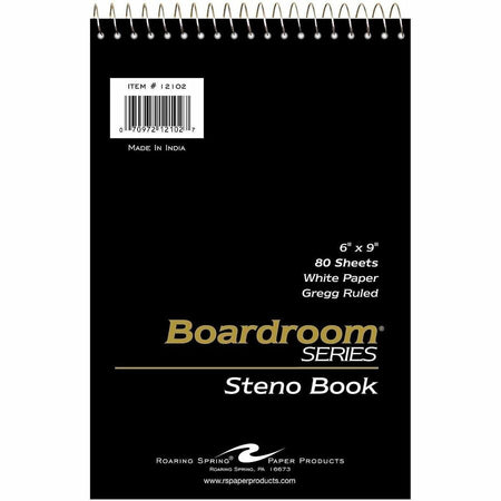 Roaring Spring Boardroom Series Gregg Ruled Spiral Steno Memo Book - Alternate-Image1