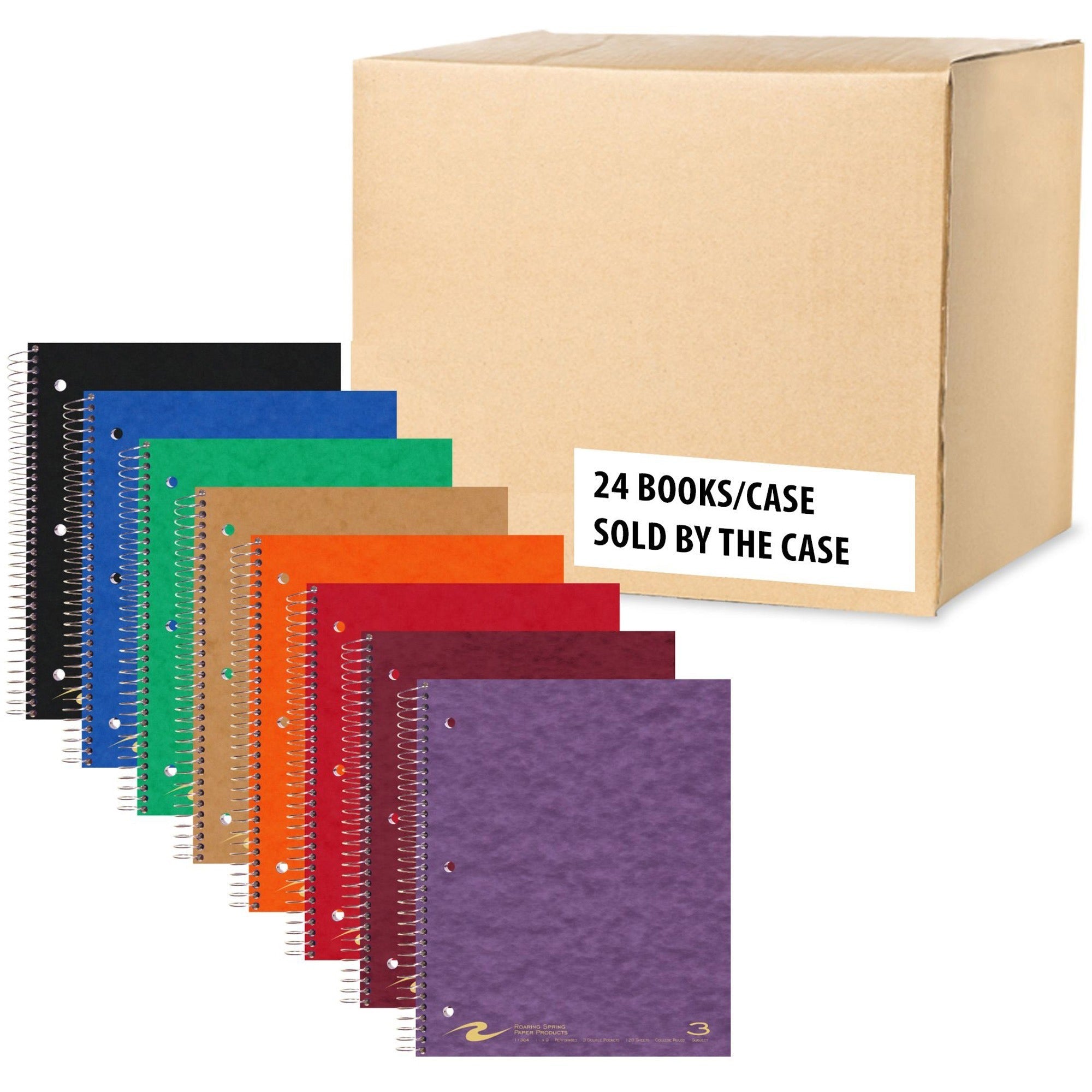 Roaring Spring College Ruled 3 Subject Spiral Notebook - 2000