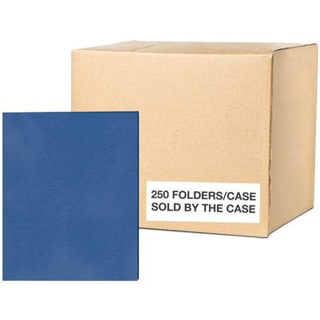 Roaring Spring Dark Blue Letter Pocket Folders - 25/Box