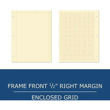 Roaring Spring Engineering Pad: 5x5 Grid 100 Sheets Printed Glued - Graph Paper