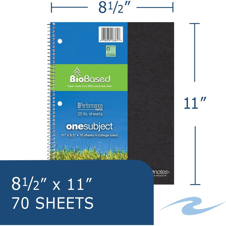 Roaring Spring Environotes College Ruled 1 Subject Recycled Spiral Notebook - Alternate-Image1