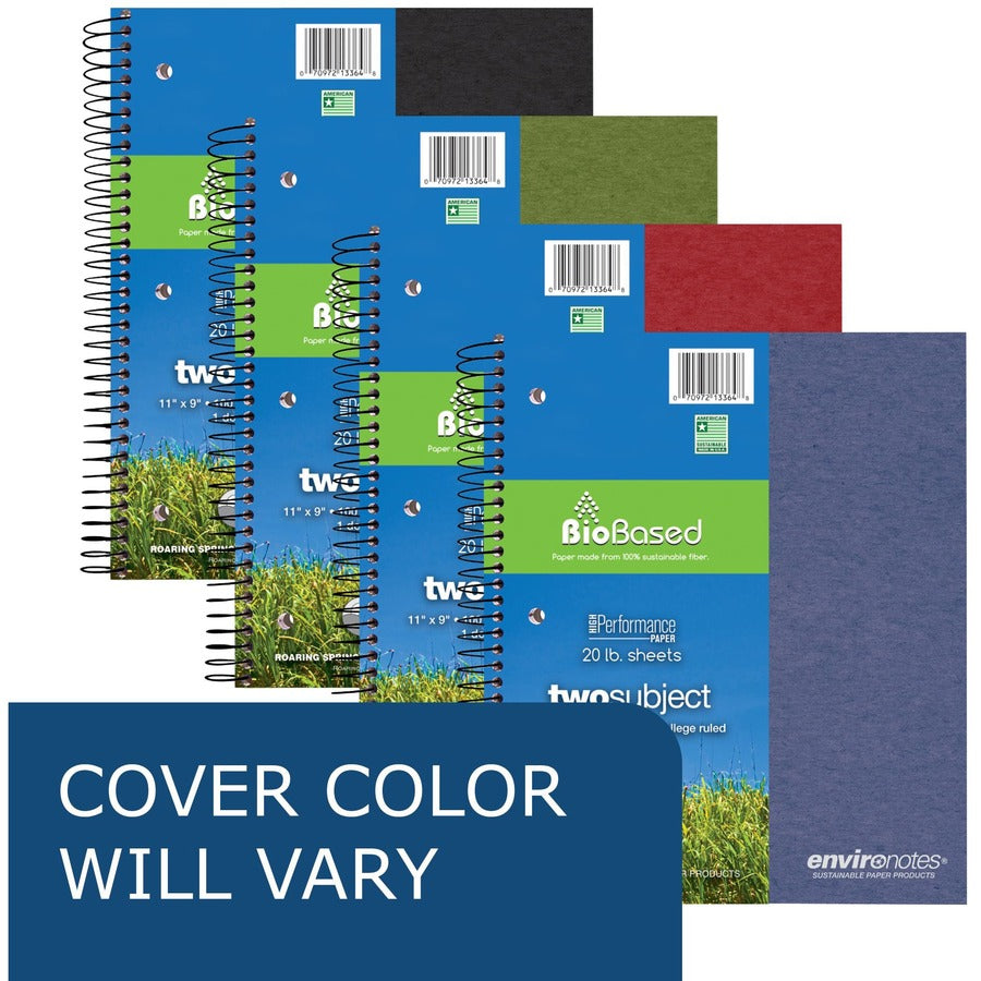 Roaring Spring EnviroNotes Earthtone 2-Subject Notebook - Alternate-Image3