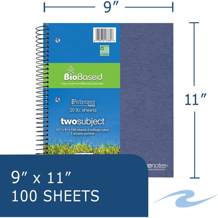 Roaring Spring EnviroNotes Earthtone 2-Subject Notebook - Alternate-Image1
