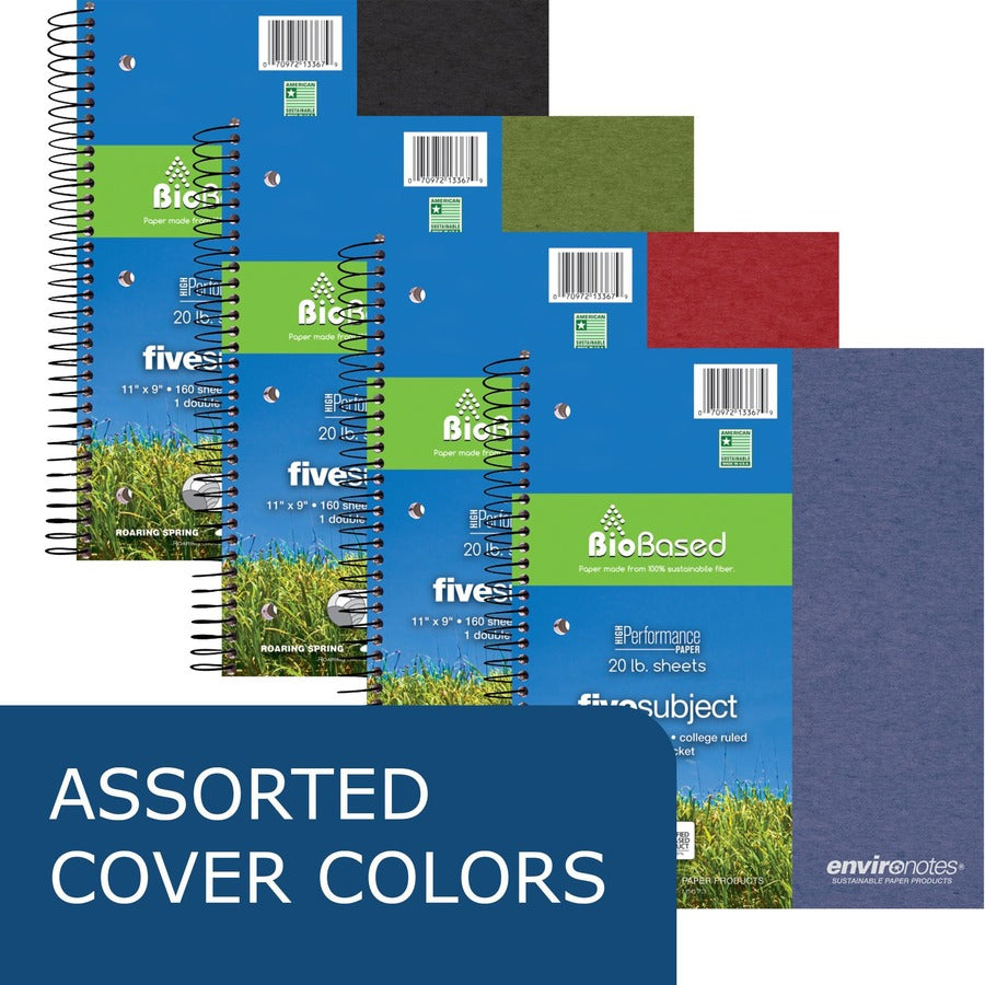 Roaring Spring EnviroNotes Earthtone 5-Subject Notebook - Alternate-Image3
