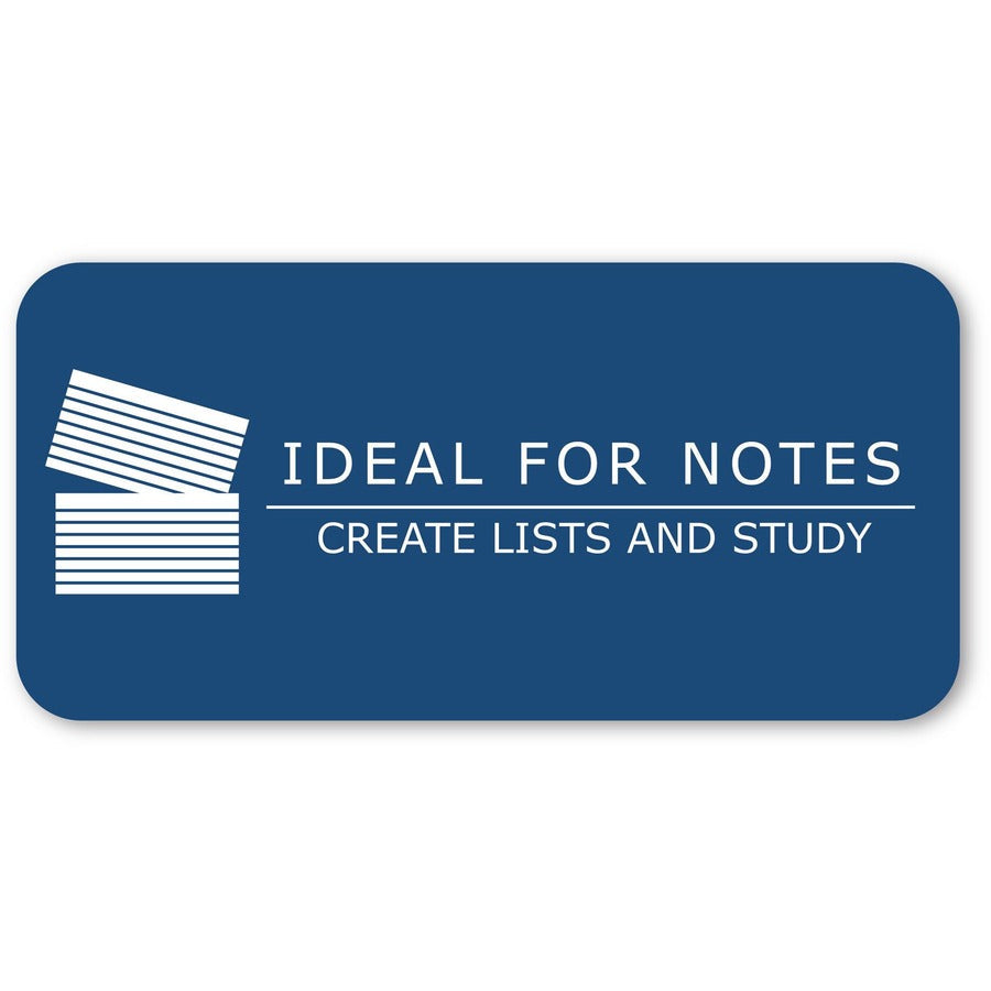 Roaring Spring EnviroNotes Index Cards - 100 Sheets - 200 Pages - Printed - Front Ruling Surface - 43 lb Basis Weight