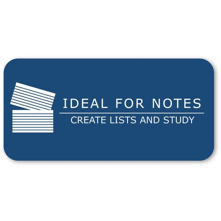 Roaring Spring EnviroNotes Index Cards - 100 Sheets - 200 Pages - Printed - Front Ruling Surface - 43 lb Basis Weight