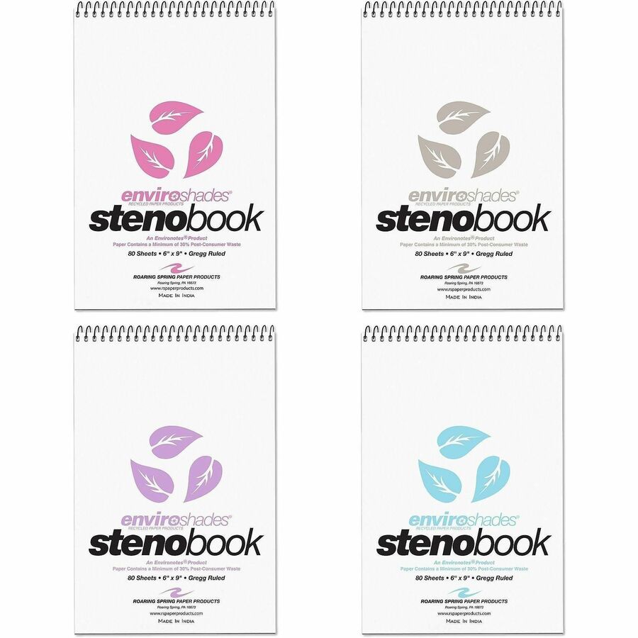 Roaring Spring Enviroshades Recycled Spiral Steno Memo Book - Alternate-Image1