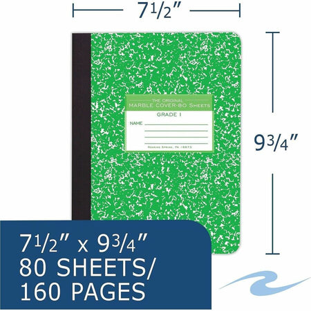 Roaring Spring Grade School Ruled Marble Hard Cover Composition Book - Alternate-Image2