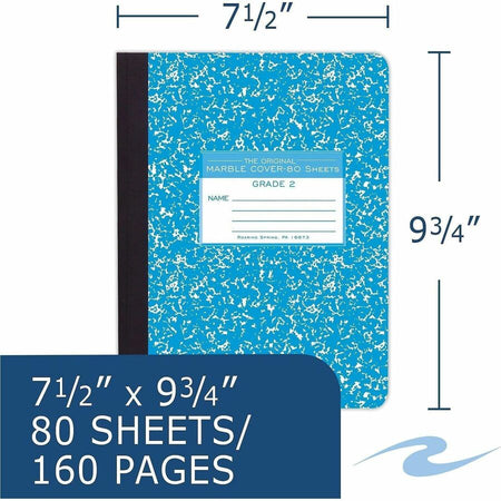 Roaring Spring Grade School Ruled Marble Hard Cover Composition Book - Alternate-Image2