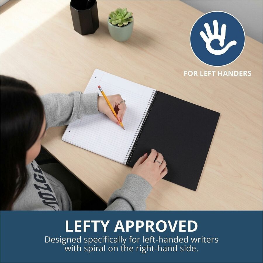 Roaring Spring Lefty Subject Wide Ruled Left Handed Spiral Notebook - Alternate-Image1