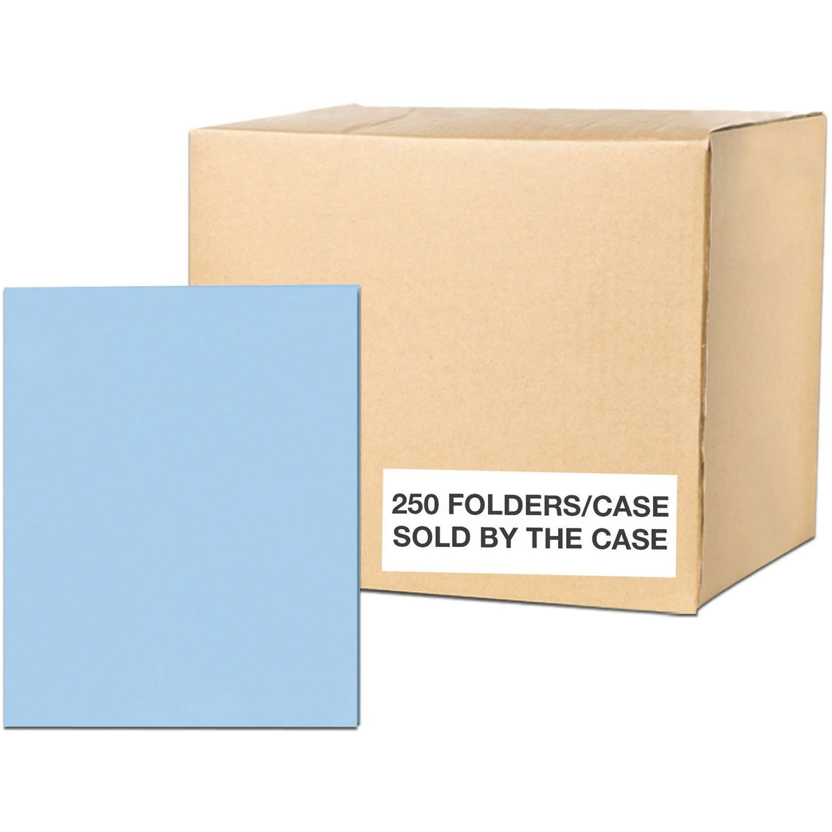Roaring Spring Light Blue Letter Pocket Folder - 50 Sheets Capacity - Folders