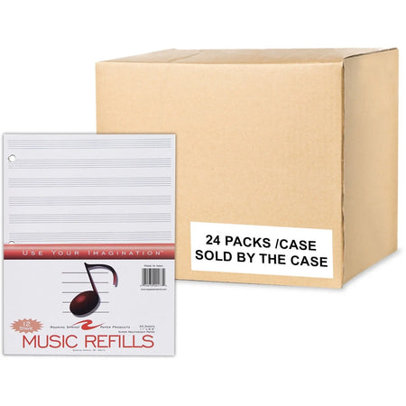 Roaring Spring Music Filler Paper - 20 Sheets - 40 Pages - Printed - Ring - Both Side Ruling Surface - 3 Hole(s)