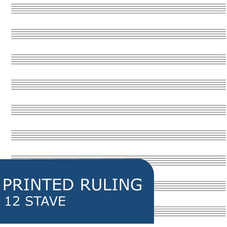 Roaring Spring Music Filler Paper - 20 Sheets - 40 Pages - Printed - Ring - Both Side Ruling Surface - 3 Hole(s)