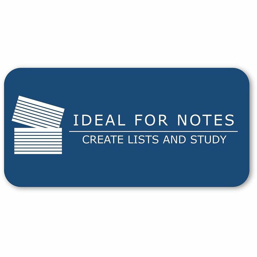 Roaring Spring PaperTrail Ruled Index Cards - 100 Sheets - 200 Pages - Printed - Front Ruling Surface - 43 lb Basis