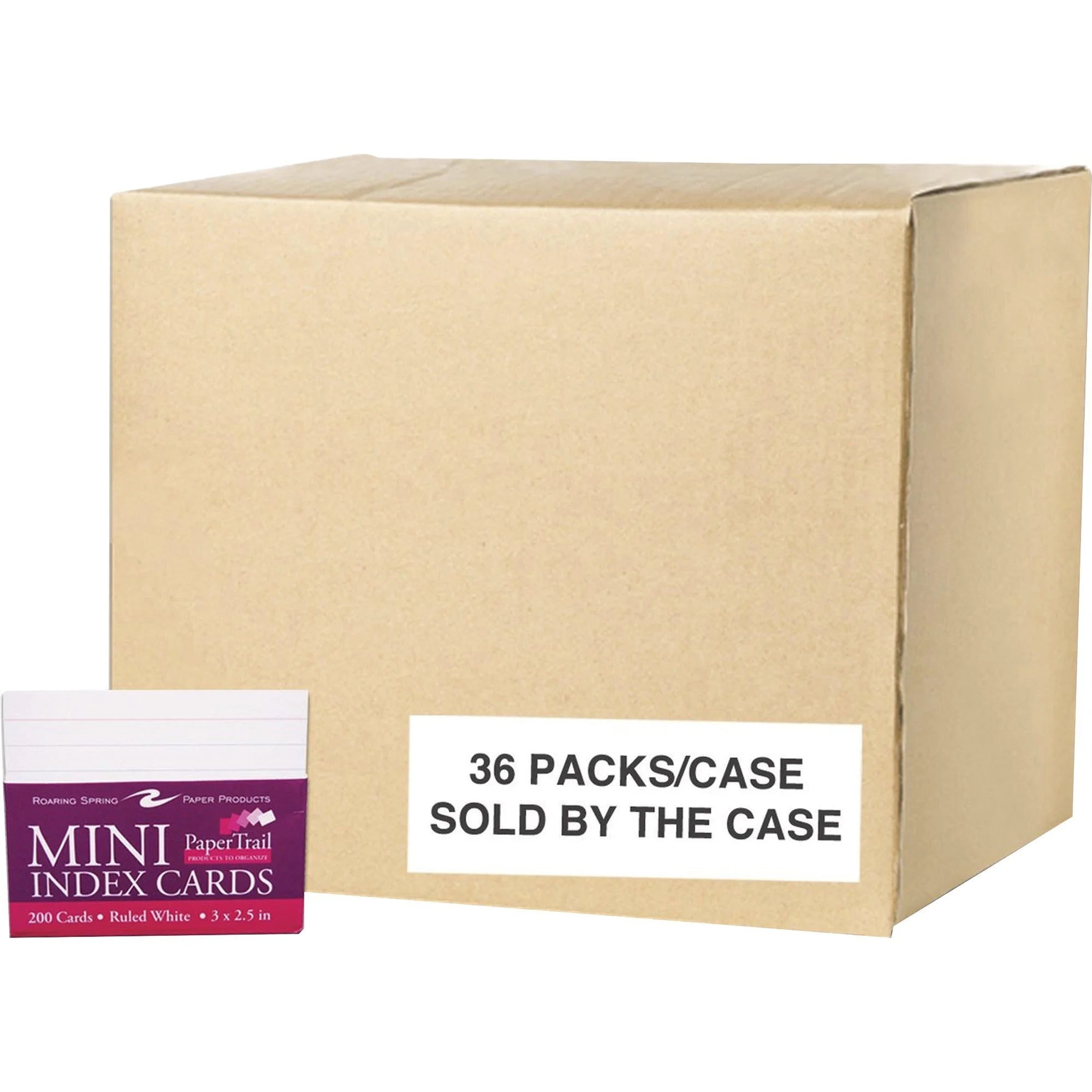 Roaring Spring PaperTrail Ruled Index Cards - 200 Sheets - 400 Pages - Printed - Front Ruling Surface - 43 lb Basis
