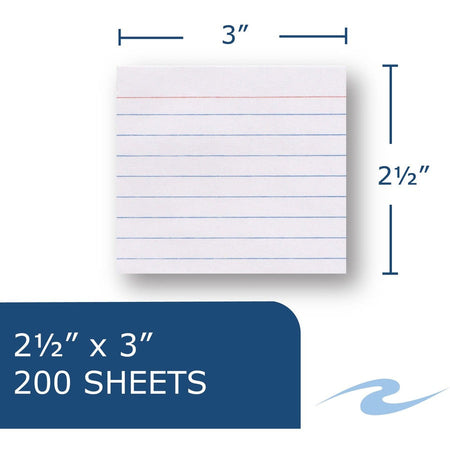 Roaring Spring PaperTrail Ruled Index Cards - 200 Sheets - 400 Pages - Printed - Front Ruling Surface - 43 lb Basis
