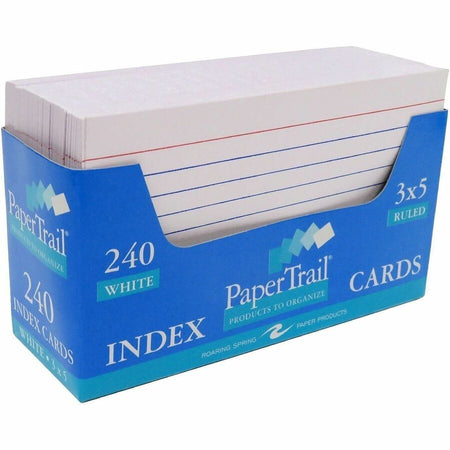 Roaring Spring PaperTrail Ruled Index Cards (240 Count) with Tray - Alternate-Image1