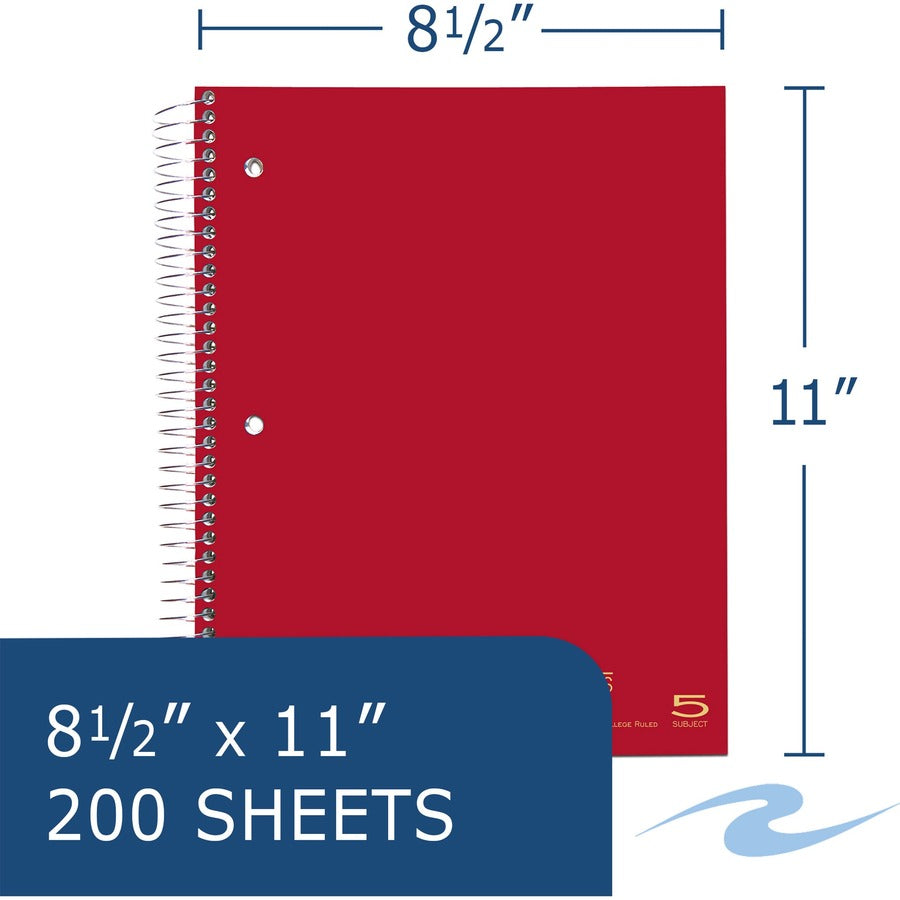 Roaring Spring Premium College Ruled Five Subject Spiral Notebook - Alternate-Image1