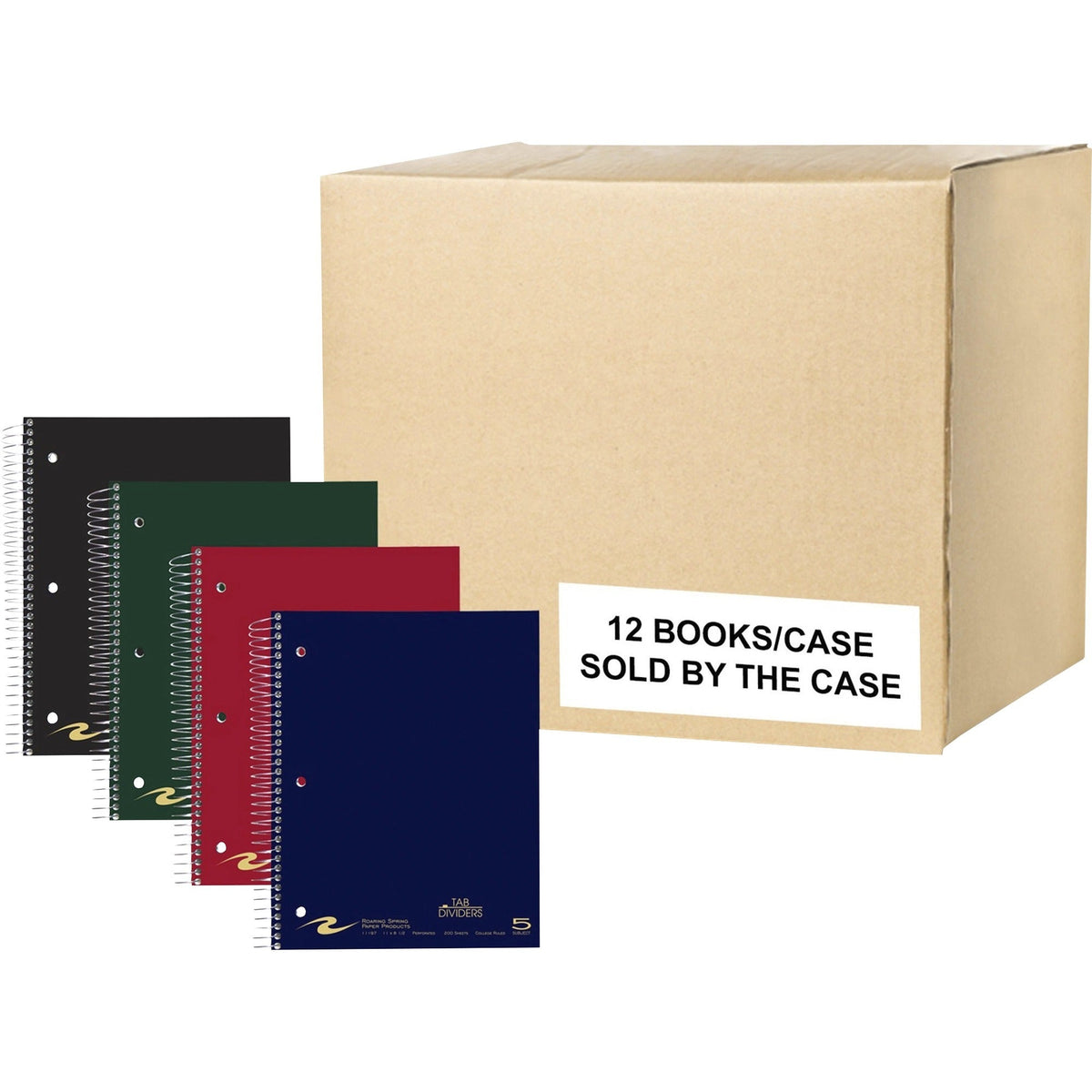 Roaring Spring Premium College Ruled Five Subject Spiral Notebook - 2000